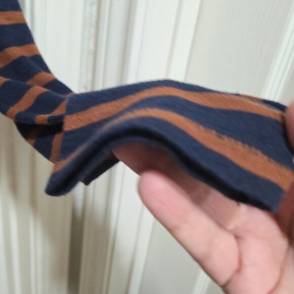 J.Crew Zip Shoulder Striped Long Sleeve Knit Top Size L - Picture 7 of 9